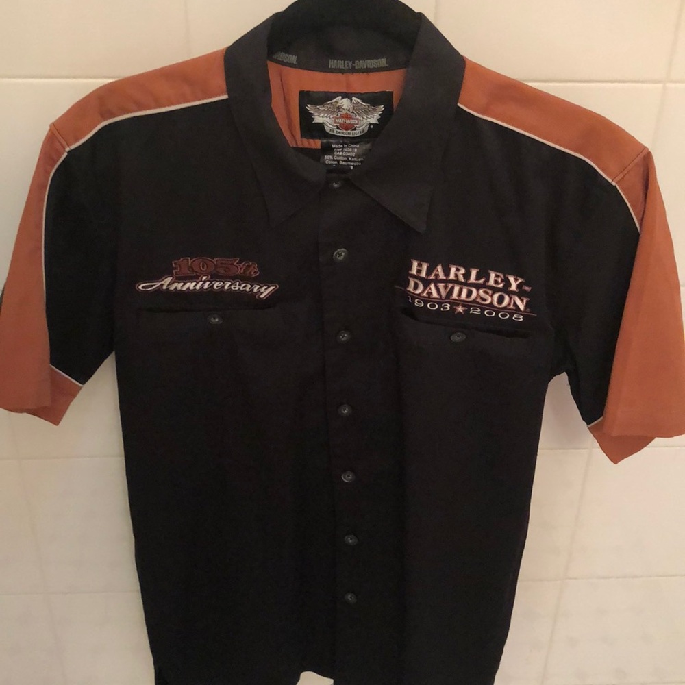 Harley Davidson button down man shirt